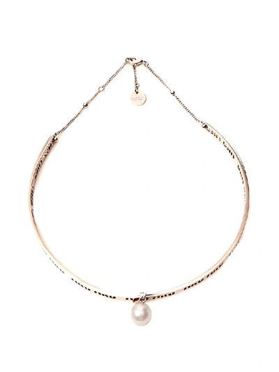 Shop Miu Miu Choker Necklace In Silver