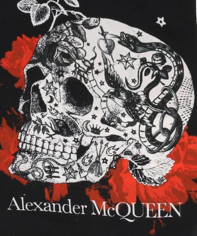 Shop Alexander Mcqueen Skull Motif Scarf In Multi