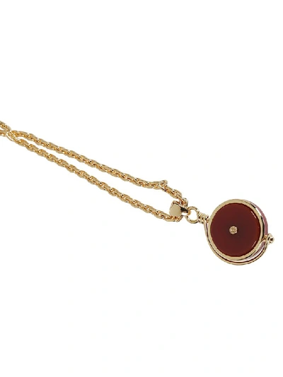 Shop Lanvin Stone Pendant Necklace In Red