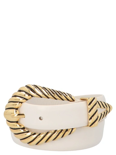 Shop Alberta Ferretti Buckle In White