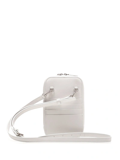 Shop Balenciaga 3d Logo Strapped Phone Holder In White