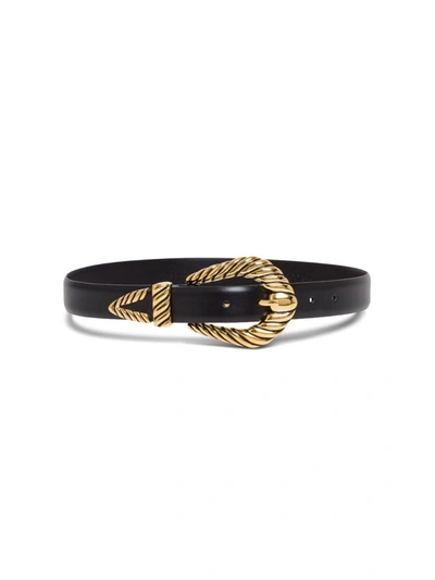 Shop Alberta Ferretti Buckle In Black