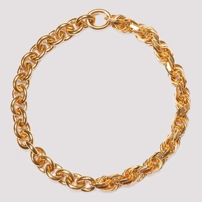 Shop Bottega Veneta Chain Linked Necklace In Gold