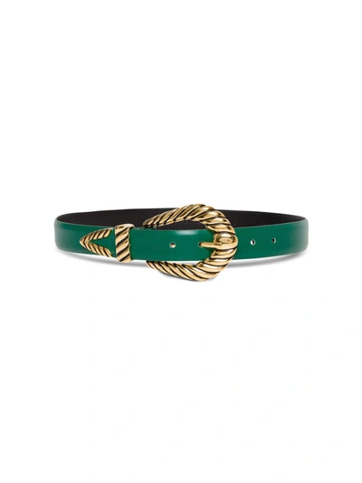 Shop Alberta Ferretti Buckle In Green