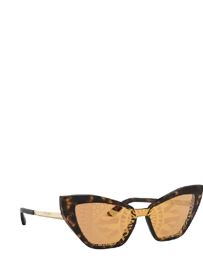 Shop Dolce & Gabbana Eyewear Cat Eye Frame Sunglasses In Multi