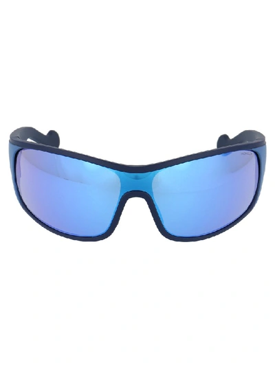 Shop Moncler Eyewear Square Oversize Sunglasses In Blue