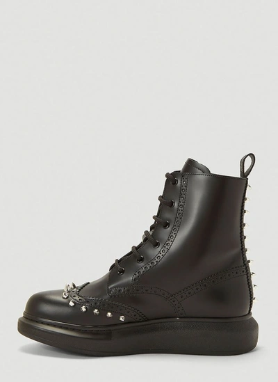 Shop Alexander Mcqueen Stud Embellished Boots In Black