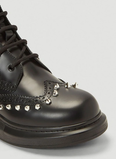 Shop Alexander Mcqueen Stud Embellished Boots In Black