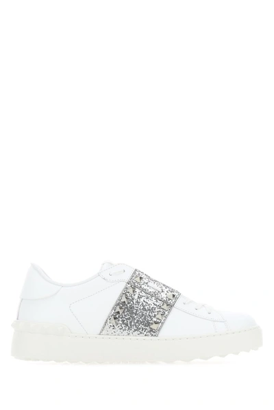 Shop Valentino Garavani Rockstud Untitled Sneakers In White