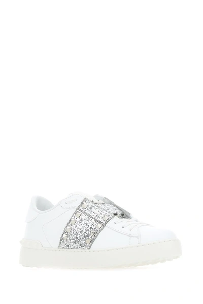 Shop Valentino Garavani Rockstud Untitled Sneakers In White