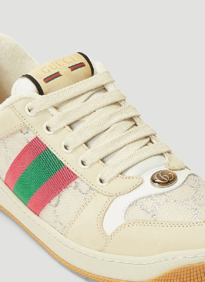 Shop Gucci Web Screener Sneakers In Multi