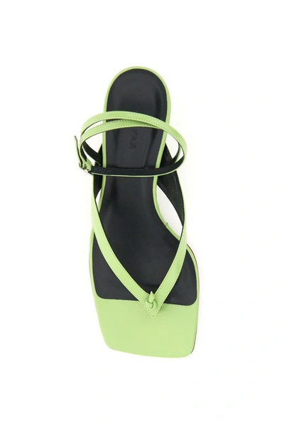 Shop By Far Mindy Thong Sandals In Green