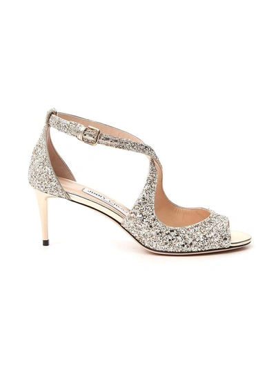 Shop Jimmy Choo Emily Sandals In Gold