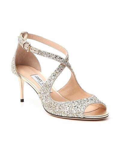 Shop Jimmy Choo Emily Sandals In Gold