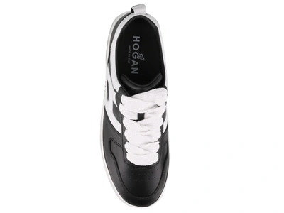 Shop Hogan H449 Flatform Sneakers In Black