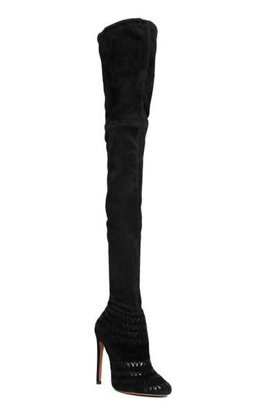 Shop Alaïa Knee In Black