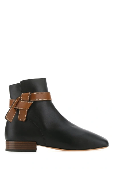 Shop Loewe Gate Ankle Boots In Black