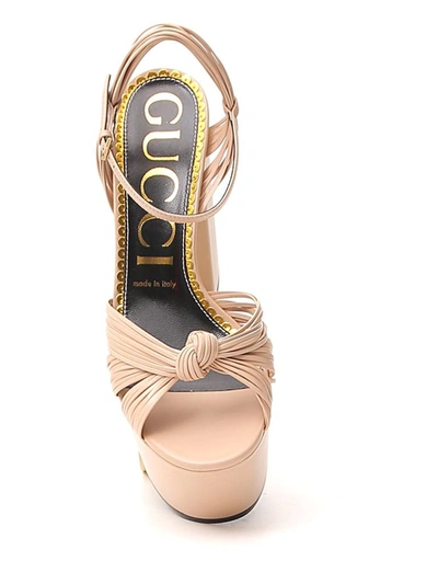 Shop Gucci Platform Sandals In Pink