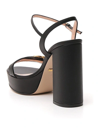 Shop Gucci Gg Platform Sandals In Black