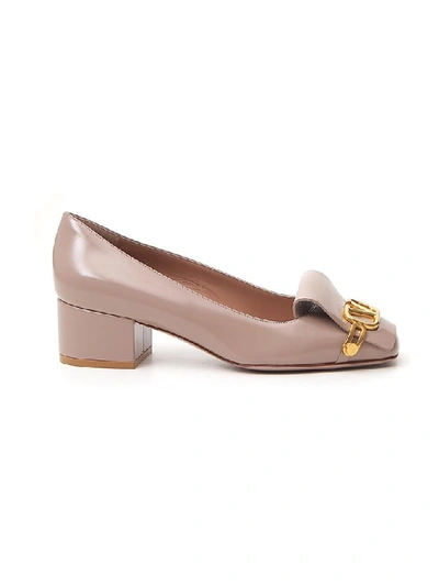 Shop Valentino Vlogo Buckle Pumps In Pink