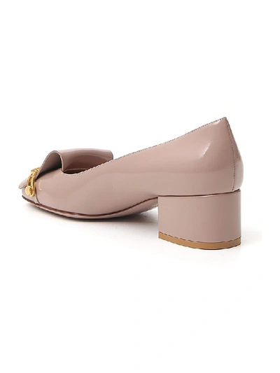 Shop Valentino Vlogo Buckle Pumps In Pink