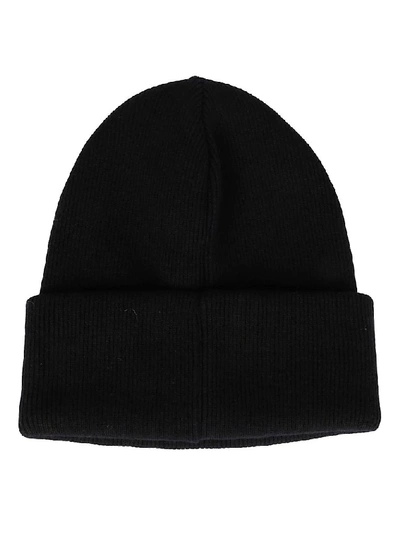Shop Dsquared2 Icon Embroidered Knitted Beanie In Black