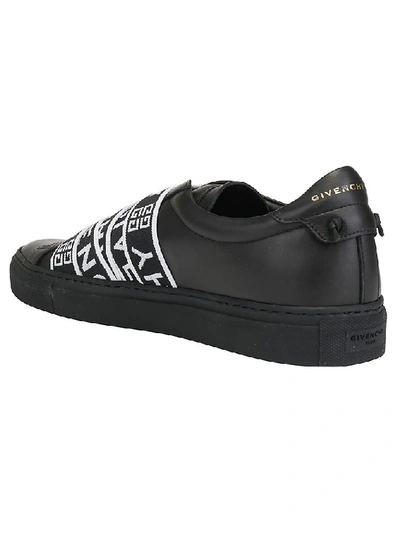 Shop Givenchy 4g Webbing Sneakers In Black