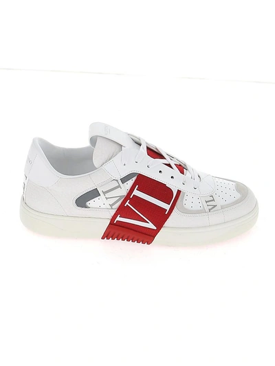 Shop Valentino Vl7n Band Sneakers In White