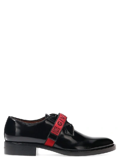Shop Givenchy Logo Derby Lace In Black