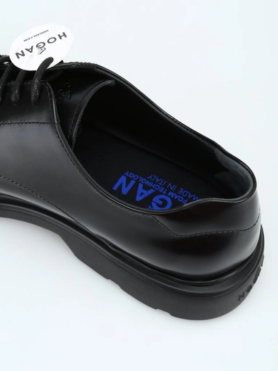 Shop Hogan Lace Up Derby Shoes In Black