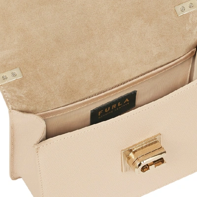 Furla 1927 Mini Leather Shoulder Bag Color Azalea In Ballerina I (pink)
