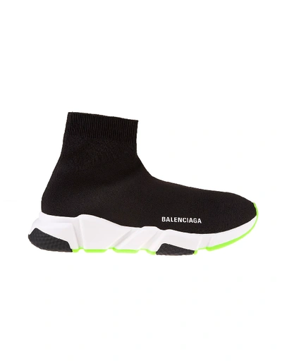 Shop Balenciaga Speed Stretch Knit Trainers In Black/white/black