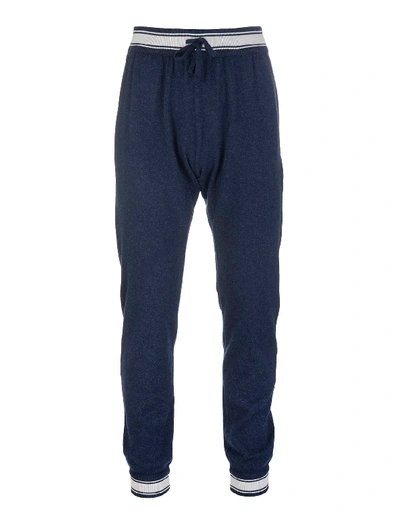 Shop Kiton Blue Sport Pant In Blue Cashmere