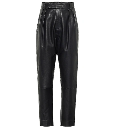 Shop Khaite Magdeline High-rise Leather Pants In Black