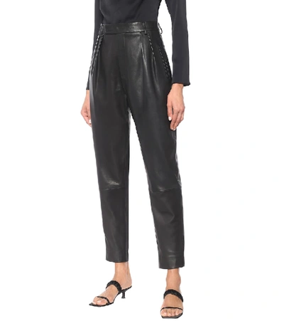 Shop Khaite Magdeline High-rise Leather Pants In Black
