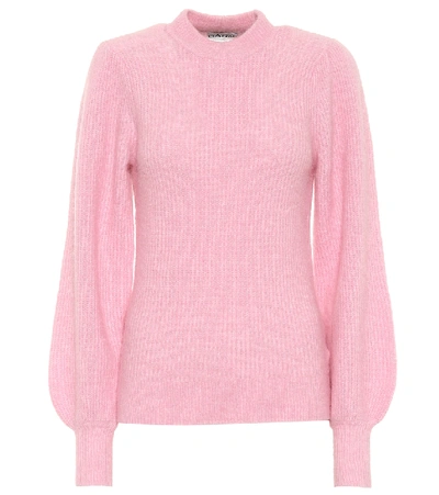 Shop Ganni Alpaca And Wool-blend Sweater In Pink
