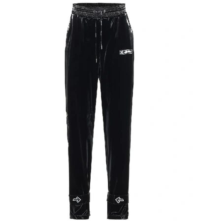 Shop Off-white Coated Nylon Trackpants In Black
