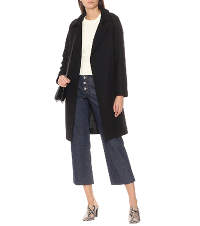 Shop Apc Bakerstreet Belted Wool-blend Coat In Black