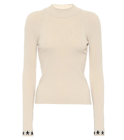 Shop Adam Selman Sport Stretch-jersey Top In Beige