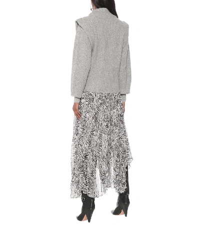 Shop Isabel Marant Poppy Cashmere And Wool Sweater In Grey