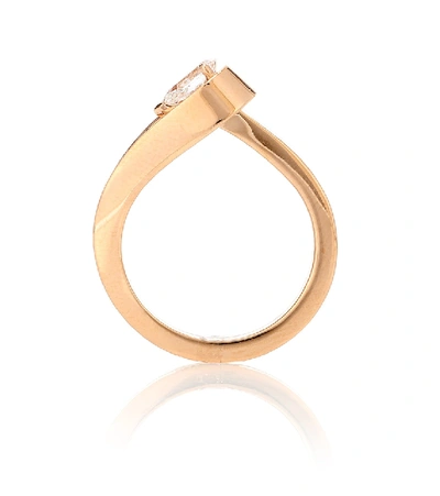 Shop Repossi Serti Inversé 18kt Rose Gold Ring With Diamond