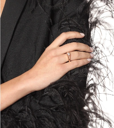 Repossi Serti Inversé 18kt Rose Gold Ring With Diamond In Gold