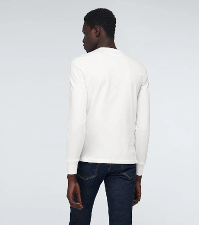 Shop Tom Ford Long-sleeved Henley T-shirt In White