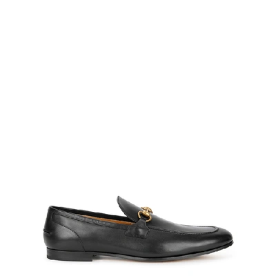 Shop Gucci Jordaan Black Leather Loafers