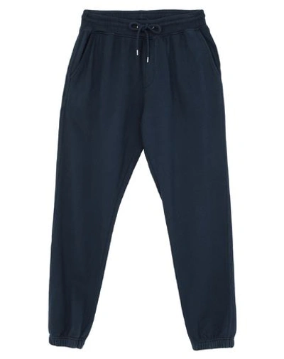 Shop Colorful Standard Casual Pants In Dark Blue