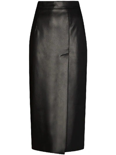 Shop Aleksandre Akhalkatsishvili High-waisted Pencil Midi Skirt In Black