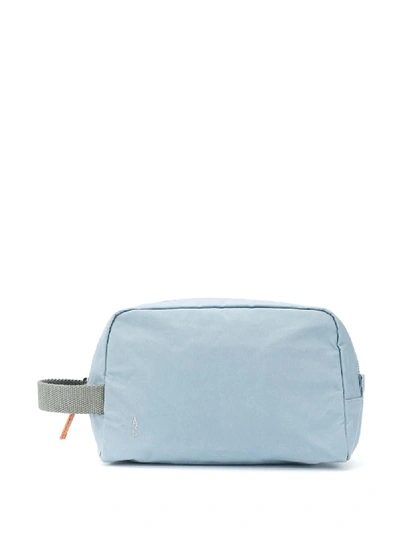 Shop Ally Capellino Embroidered Logo Wash Bag In Blue
