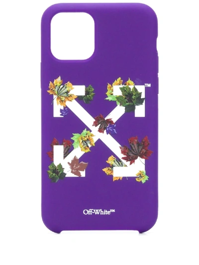 Shop Off-white Iphone 11 Pro Arrows-motif Case In Purple