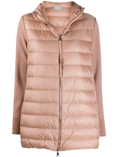 Shop Moncler Cardigan Tricot Jacket In Pink