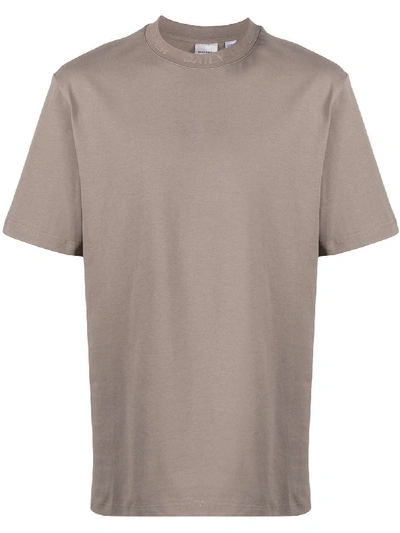 Shop Daily Paper Mock-neck Boxy T-shirt In Brown